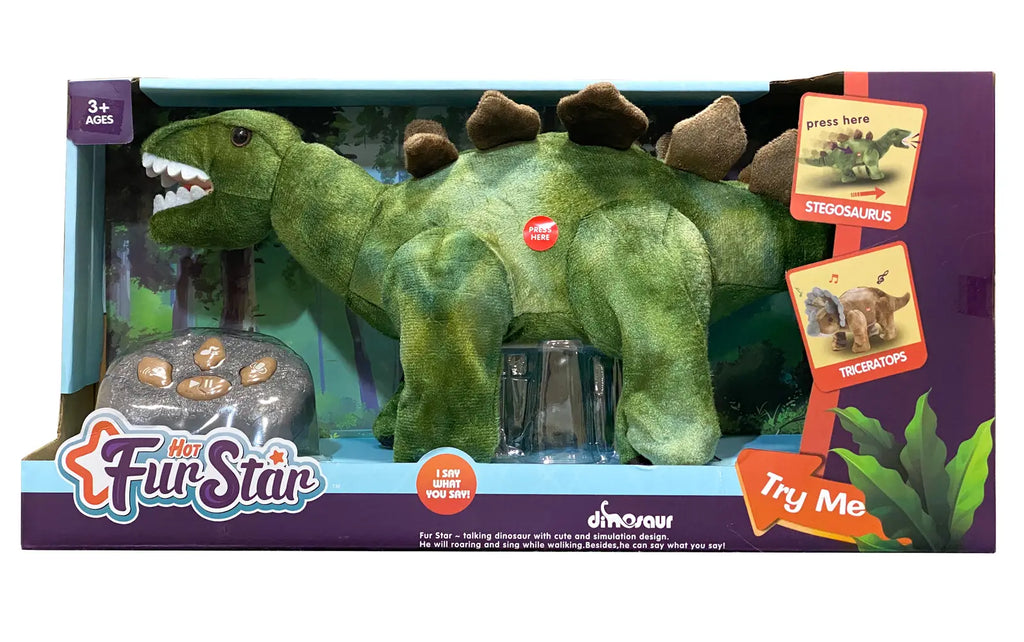 Remote Controlled Interactive RC Plush Dinosaur - Stegasaurus - TOYBOX Toy Shop