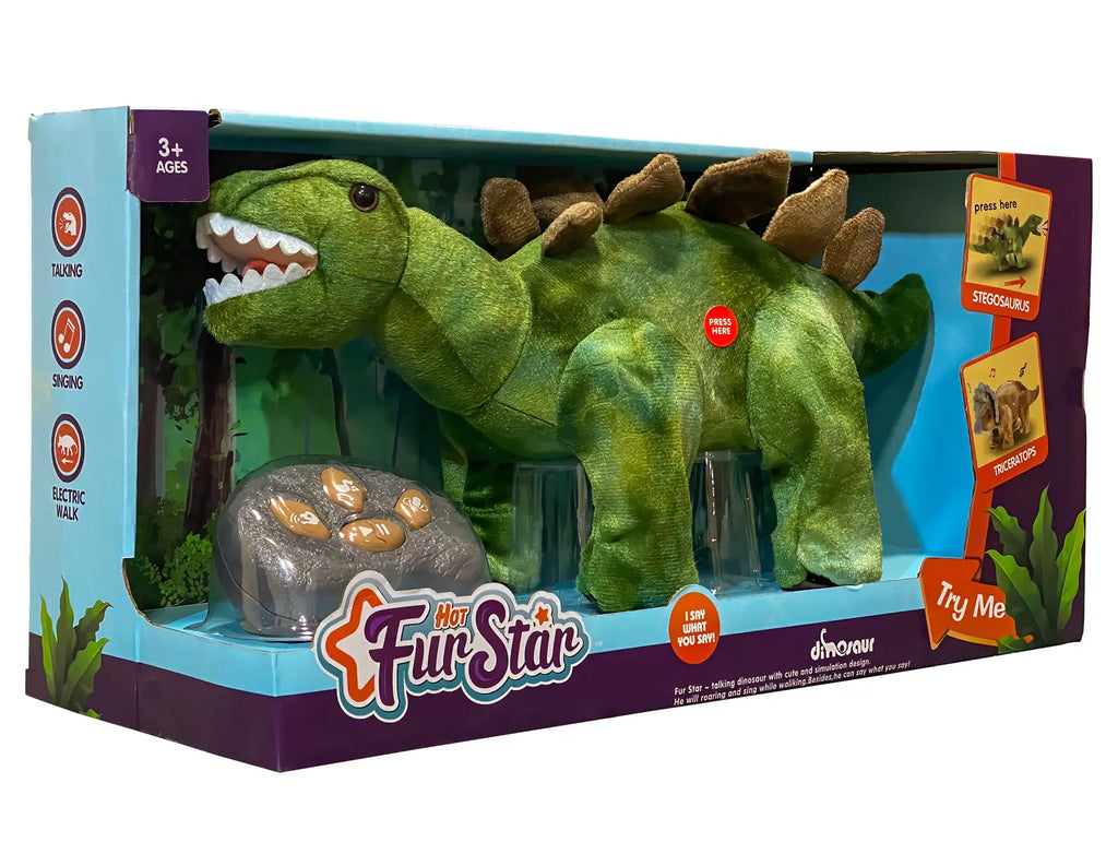 Remote Controlled Interactive RC Plush Dinosaur - Stegasaurus - TOYBOX Toy Shop