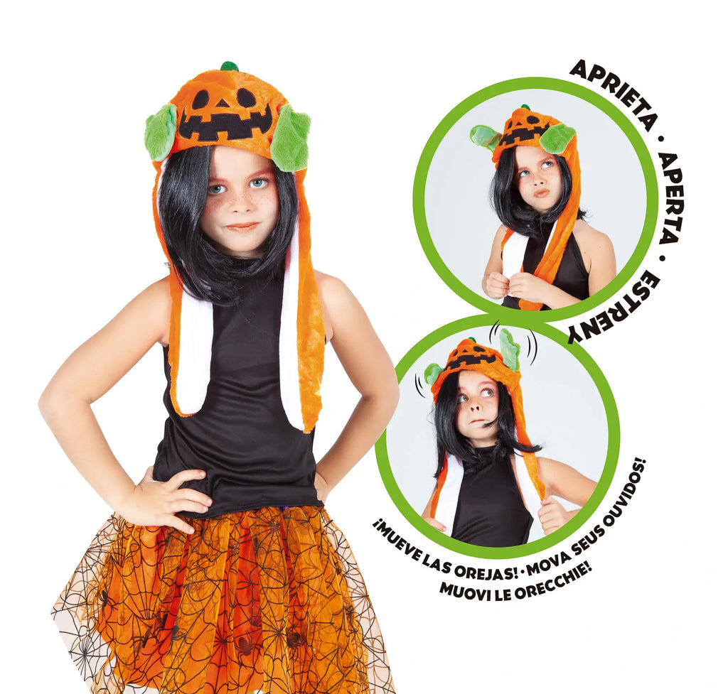 Halloween Pumpkin Hat With Magic Ears - TOYBOX Toy Shop