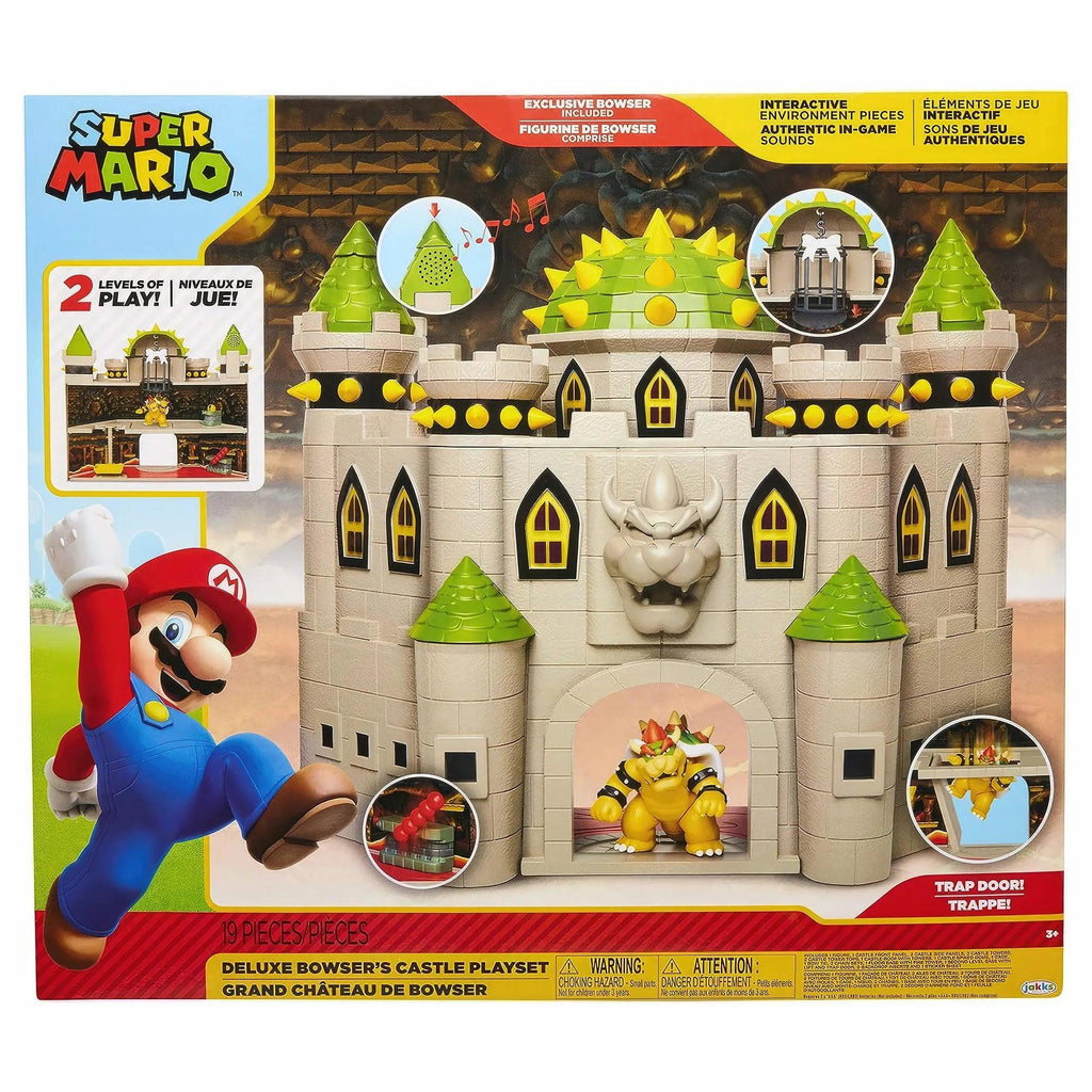 SUPER MARIO Bowsers Castle Deluxe Playset - TOYBOX Toy Shop