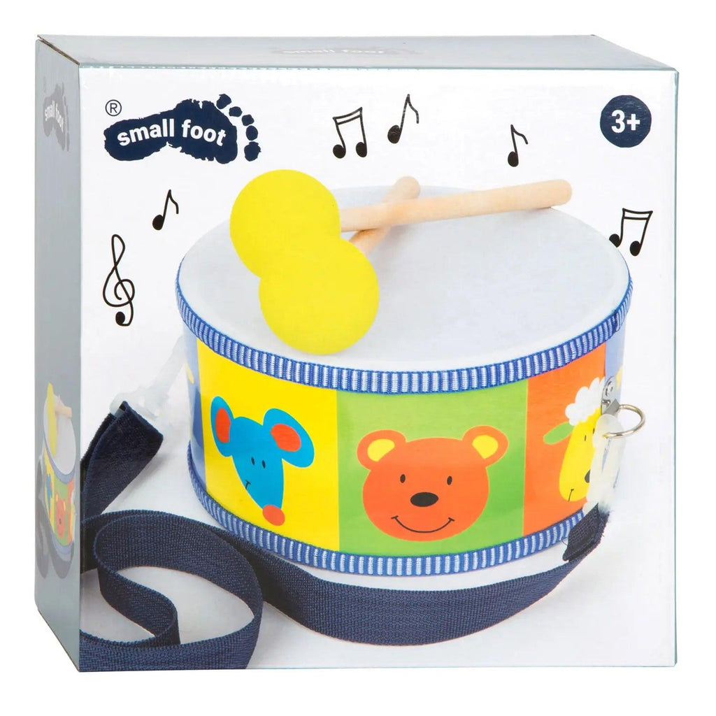 Small Foot - Wooden Drum Animals with Sticks - TOYBOX Toy Shop