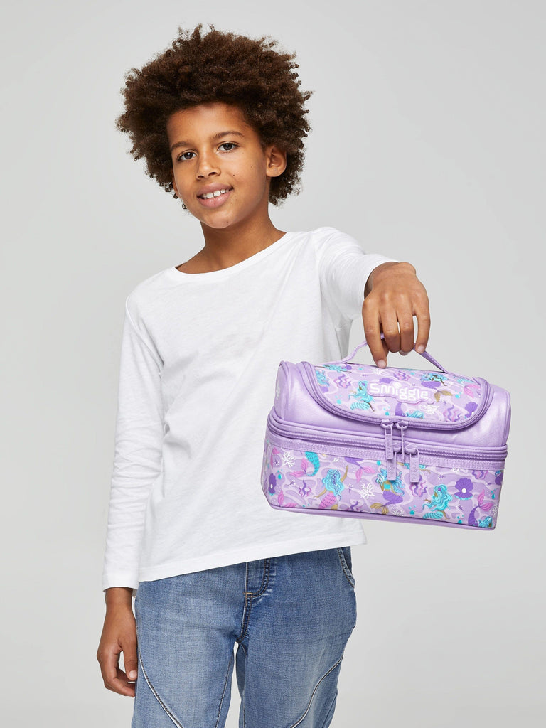 SMIGGLE Drift Double Decker Lunchbox - Lilac - TOYBOX Toy Shop