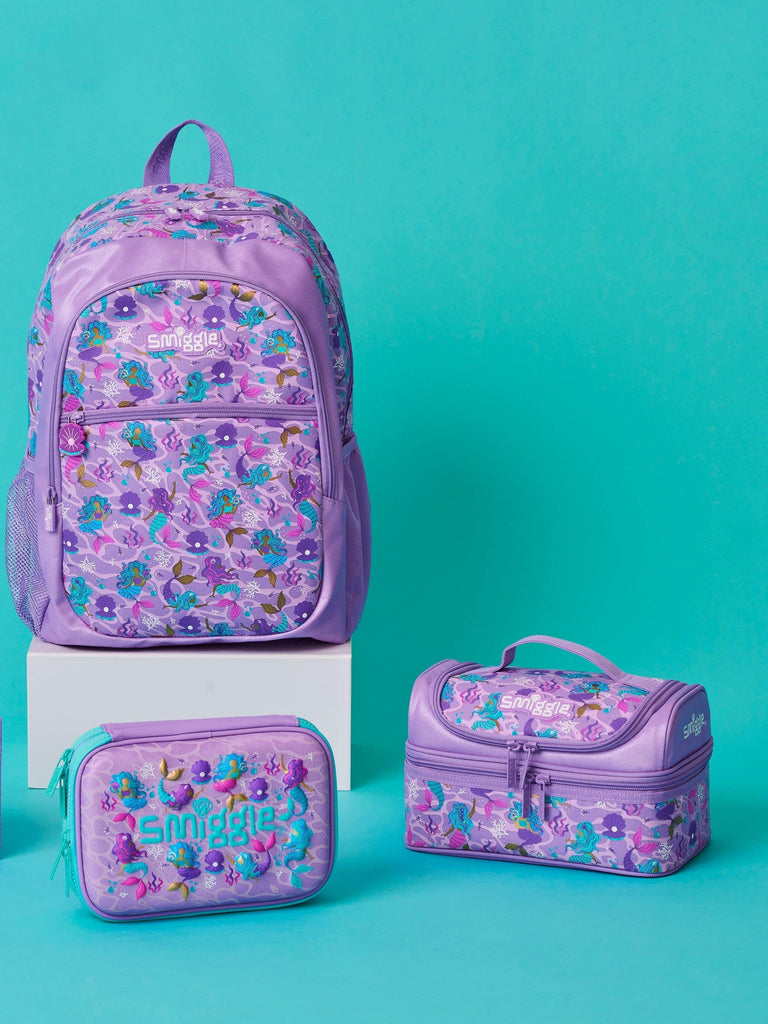 SMIGGLE Drift Double Decker Lunchbox - Lilac - TOYBOX Toy Shop