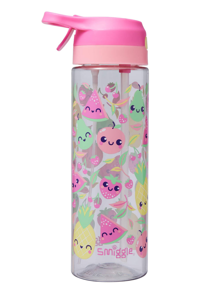 SMIGGLE Gush Flip Top Spritz Plastic Drink Bottle 700Ml - Pink - TOYBOX Toy Shop