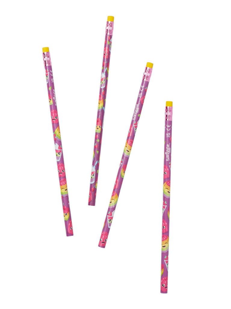 SMIGGLE Pencils x 4 Pack Scented With Eraser Top - Jelly Scent - TOYBOX Toy Shop