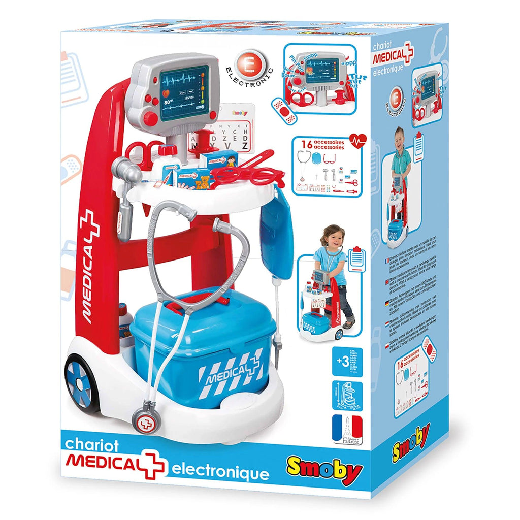 Smoby Electronic  Roleplay Doctor Playset Cart - TOYBOX Toy Shop