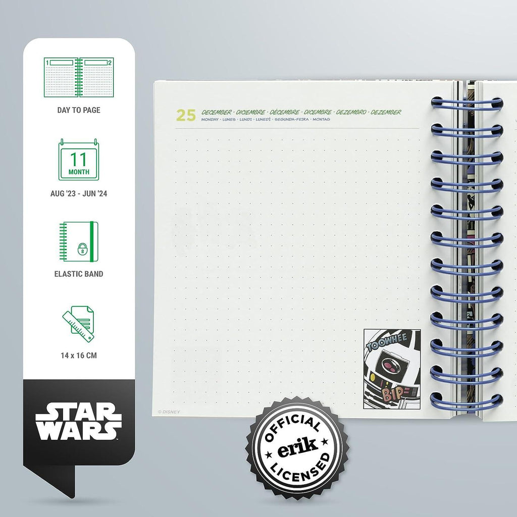 STAR WARS 2023/2024 Academic Diary Day To Page 11 Months - TOYBOX Toy Shop