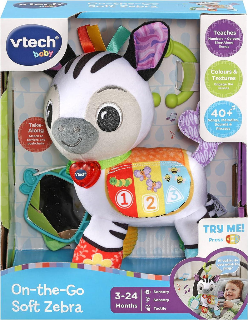 VTech On-the-Go Soft Zebra - TOYBOX Toy Shop