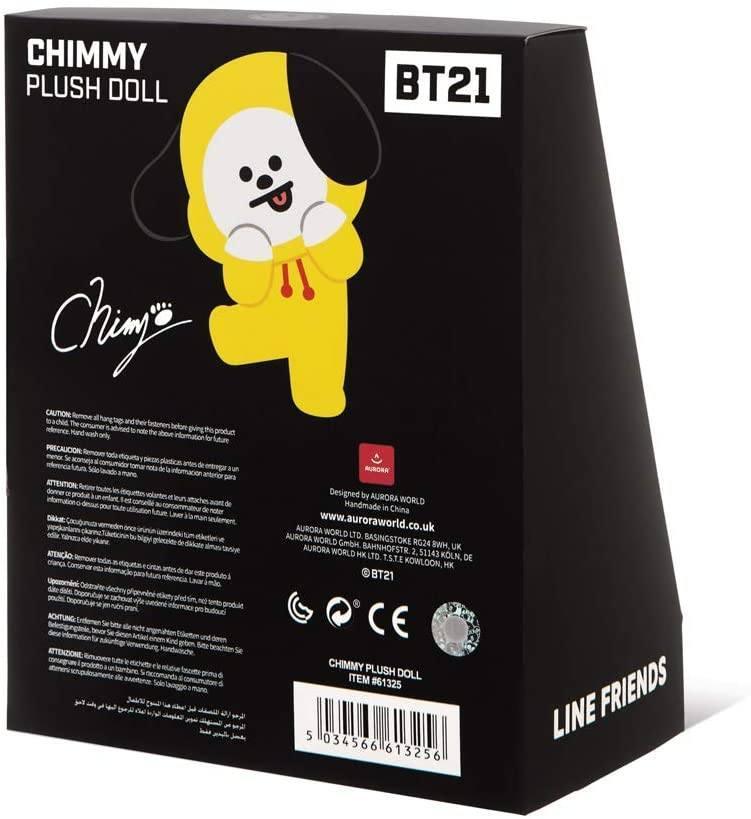 AURORA BT21 Official Merchandise, 61325 CHIMMY 17cm Soft Toy - Yellow - TOYBOX Toy Shop