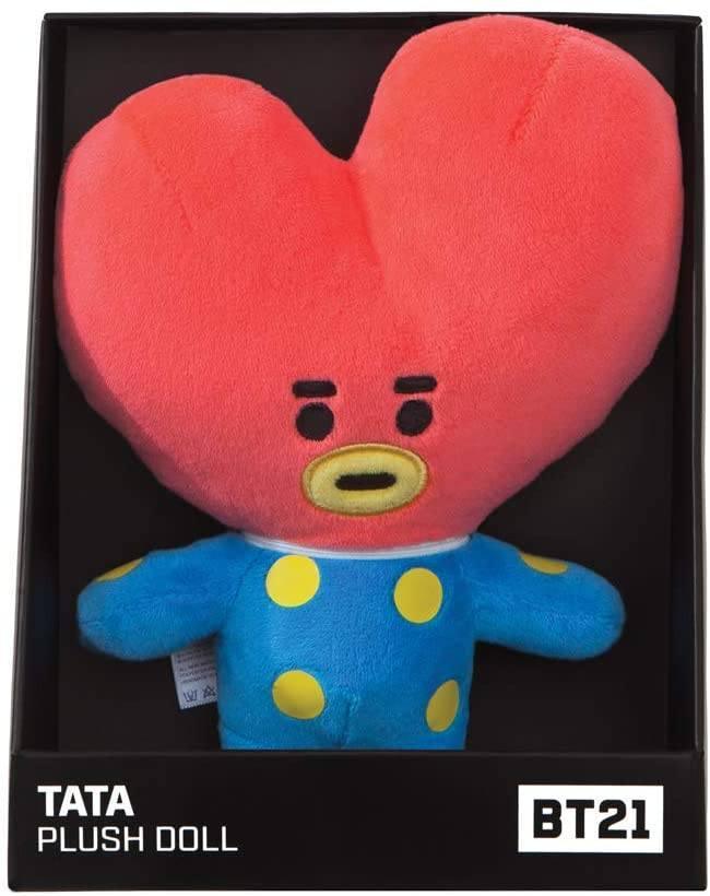 AURORA BT21 Official Merchandise, TATA Soft Toy, Small, 61327, Blue and Red - TOYBOX Toy Shop