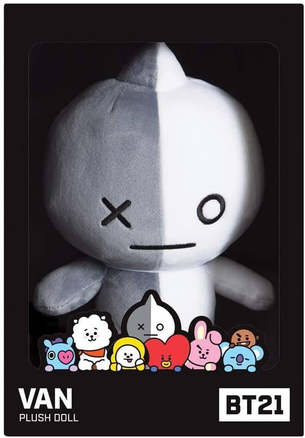 AURORA BT21 Van Soft Toy, Medium, 61323, Grey & White, Grey and White - TOYBOX Toy Shop