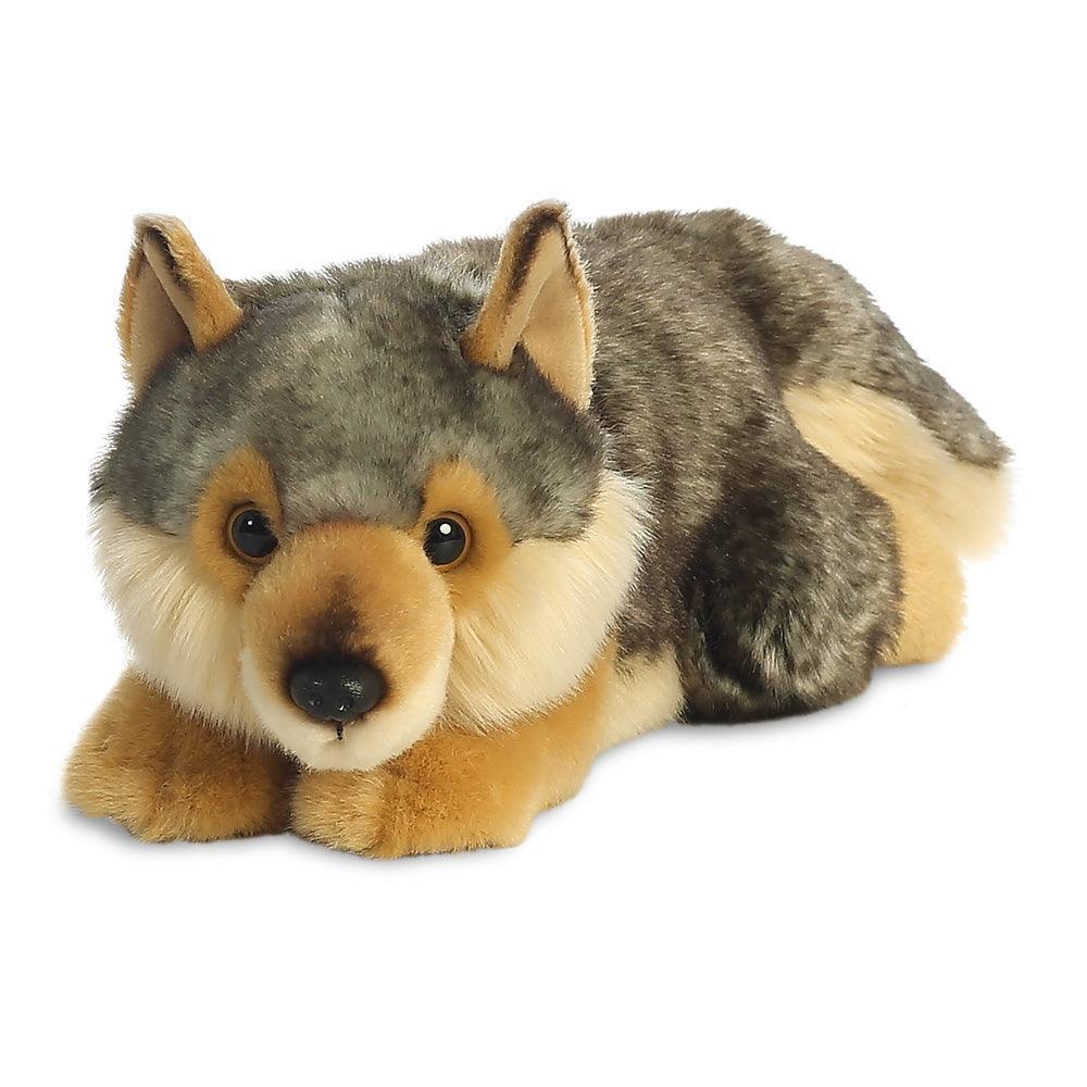 AURORA MiYoni Wolf Lying 11-inch Plush - TOYBOX Toy Shop