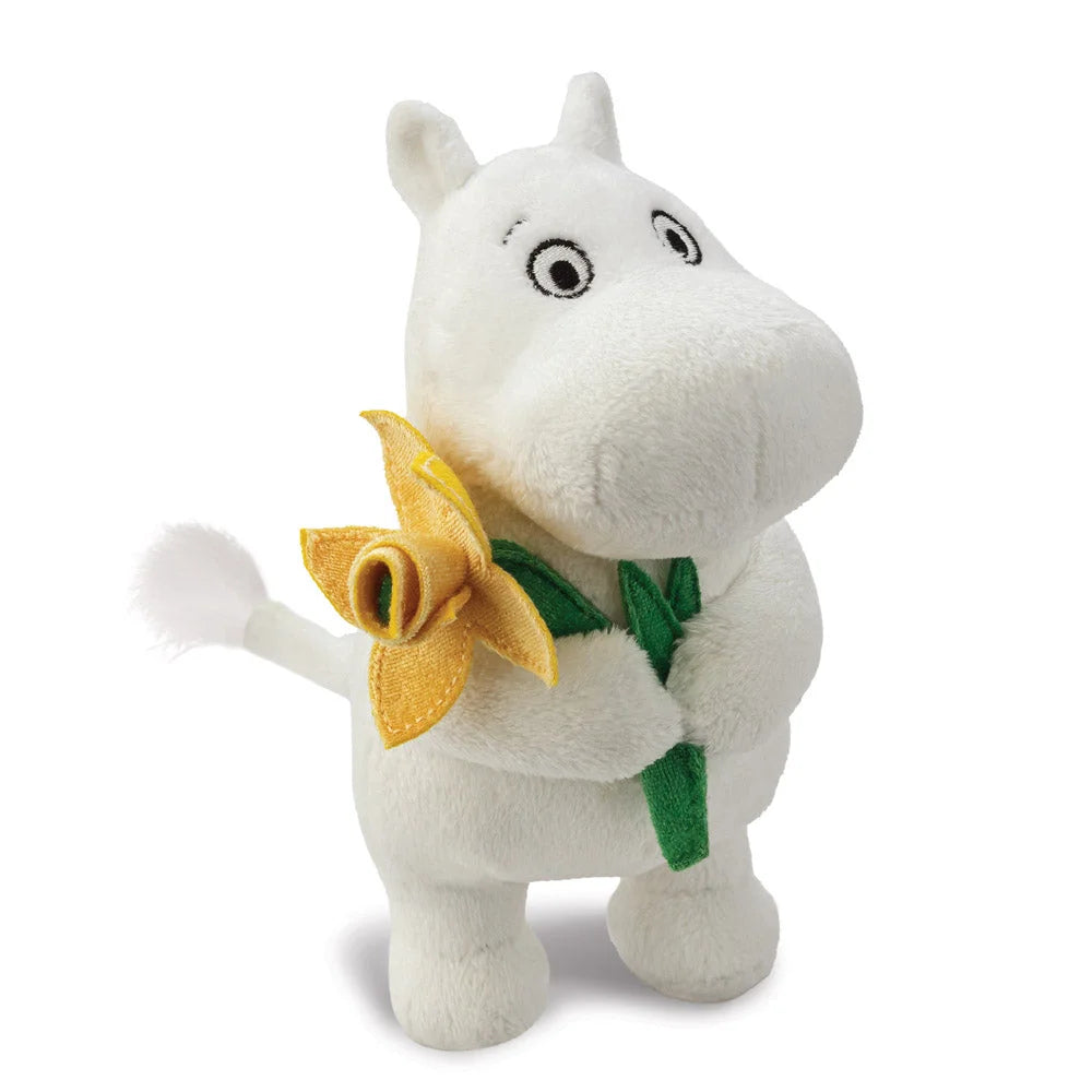 Moomin Standing 6.5-inch Soft Toy with Daffodil - TOYBOX Toy Shop