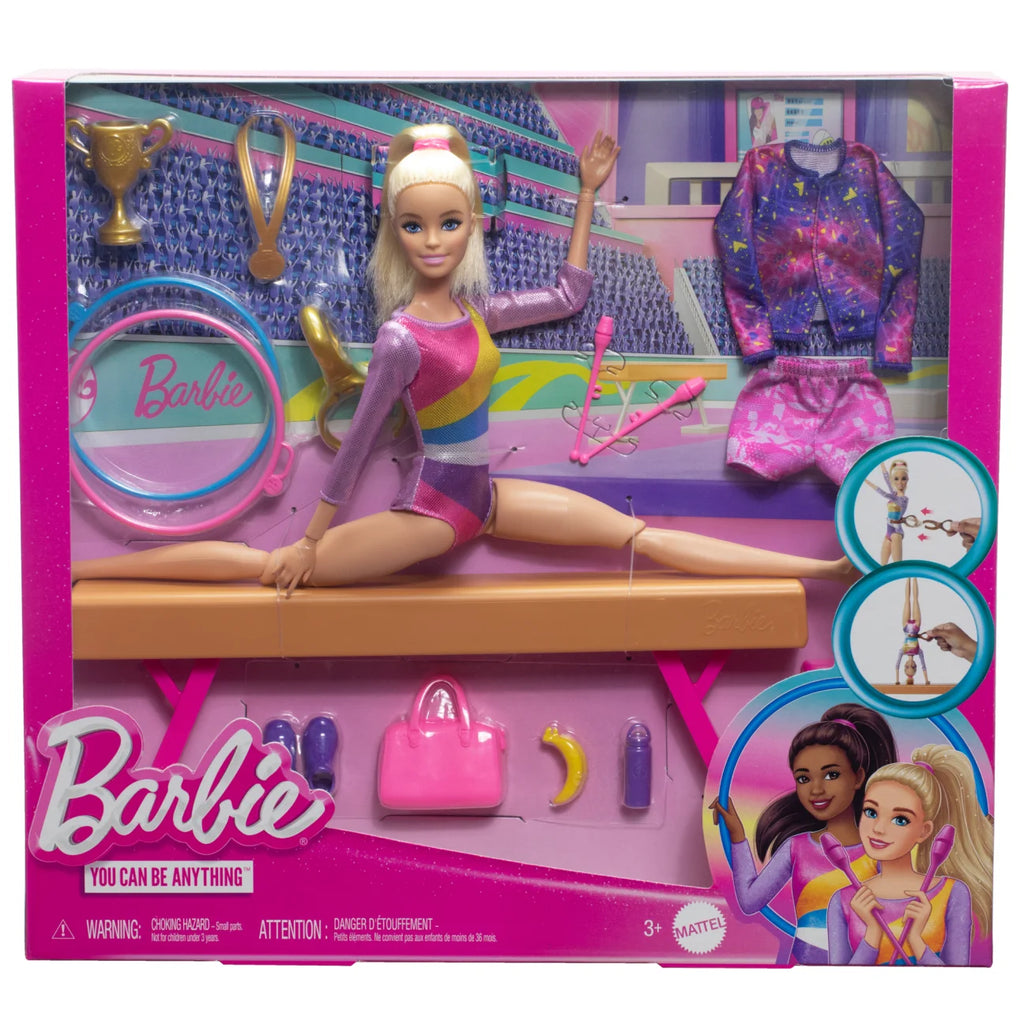 Barbie Gymnastics Playset With Blonde Fashion Doll - TOYBOX Toy Shop
