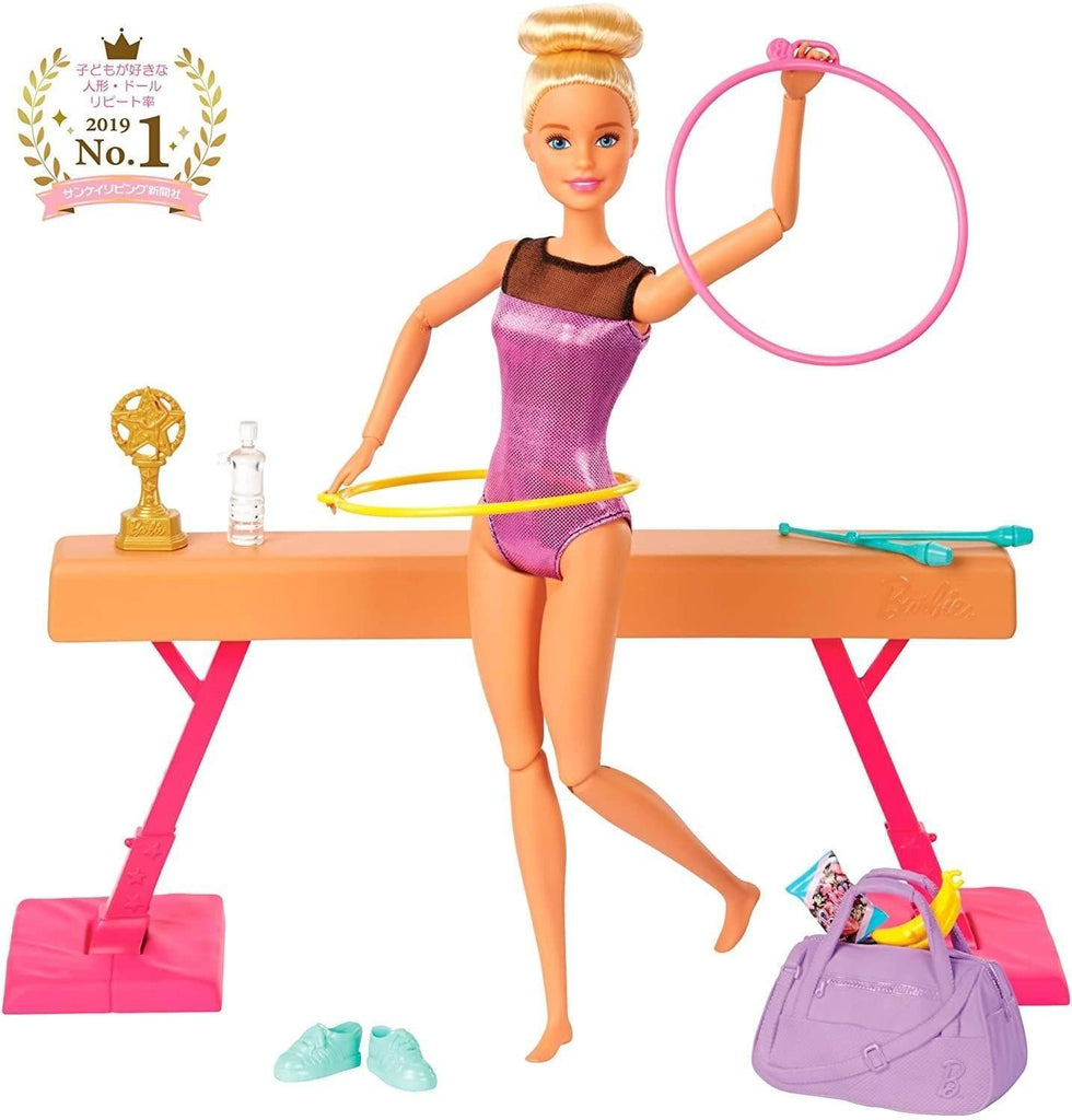 Barbie Gymnastics Playset with Doll, Balance Beam, 15+ Accessories - TOYBOX Toy Shop