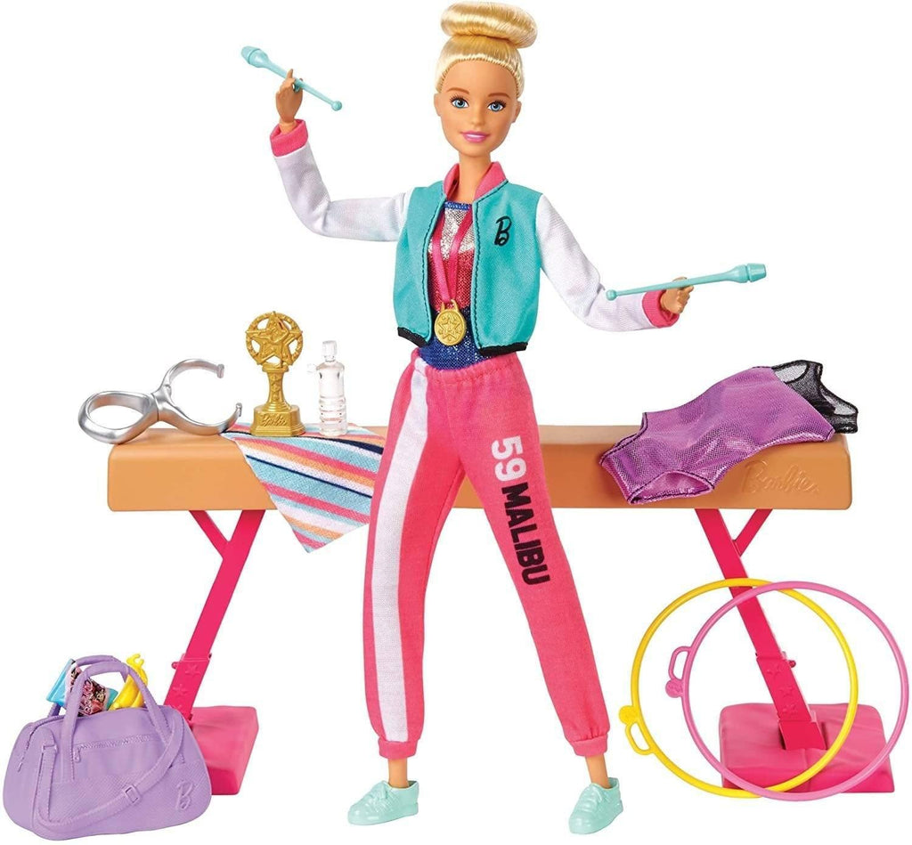 Barbie Gymnastics Playset with Doll, Balance Beam, 15+ Accessories - TOYBOX Toy Shop