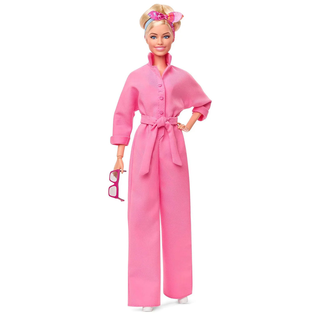 Barbie The Movie Margot Robbie as Barbie: Doll in a Pink Jumpsuit - TOYBOX Toy Shop