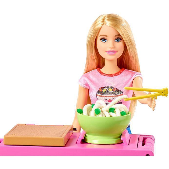 Barbie Noodle Bar Playset with Blonde Doll Workstation Accessories GHK43 - TOYBOX Toy Shop