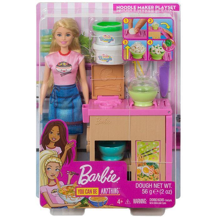 Barbie Noodle Bar Playset with Blonde Doll Workstation Accessories GHK43 - TOYBOX Toy Shop