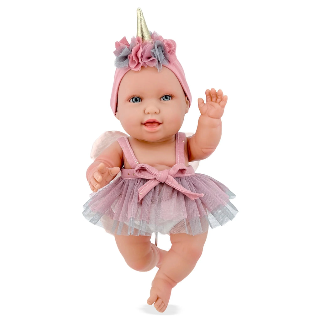 Berjuan 3138 Andrea Baby Unicorn Pink Doll 38cm - TOYBOX Toy Shop