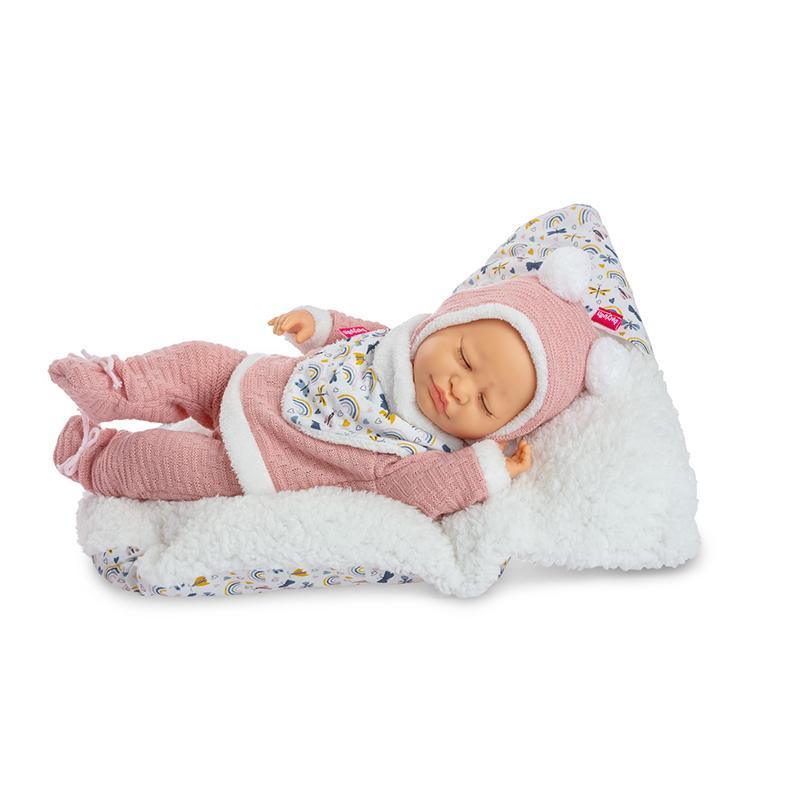 Berjuan 905 Sleeping Baby Doll 40cm - Pink - TOYBOX Toy Shop
