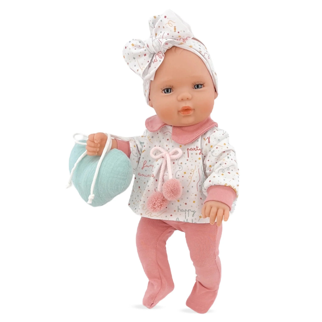 Berjuan Baby Smile Girl Pink Bow Doll 30cm - TOYBOX Toy Shop