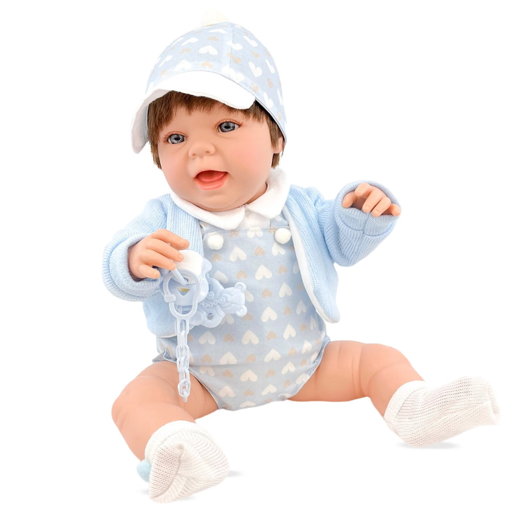 Berjuan Baby Sweet Nino Blue Cap Doll 50cm - TOYBOX Toy Shop