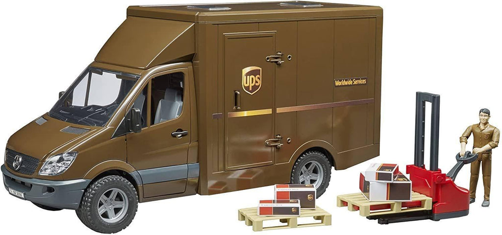 BRUDER 02538 MB Sprinter UPS with Driver and Accessories - TOYBOX Toy Shop