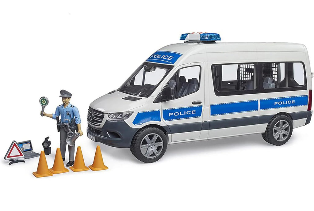 BRUDER MB Sprinter Police Emergency Vehicle with Light & Sound - TOYBOX Toy Shop