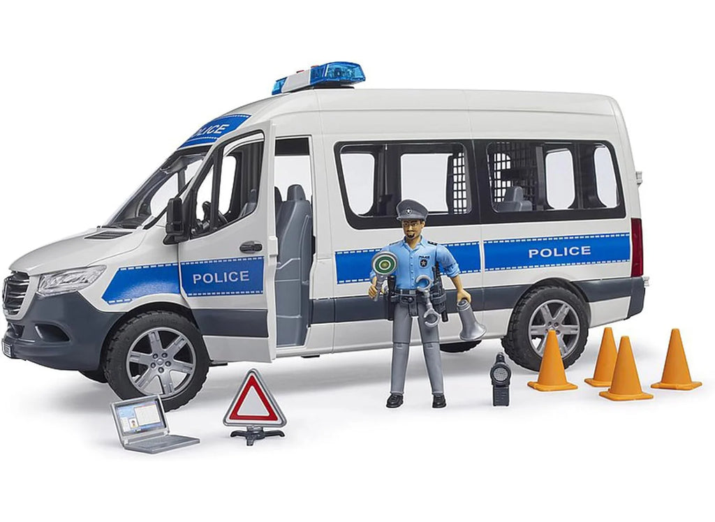 BRUDER MB Sprinter Police Emergency Vehicle with Light & Sound - TOYBOX Toy Shop