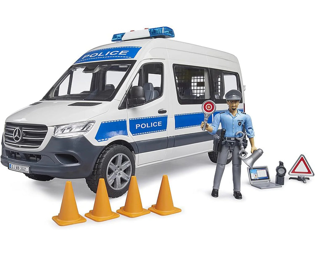 BRUDER MB Sprinter Police Emergency Vehicle with Light & Sound - TOYBOX Toy Shop