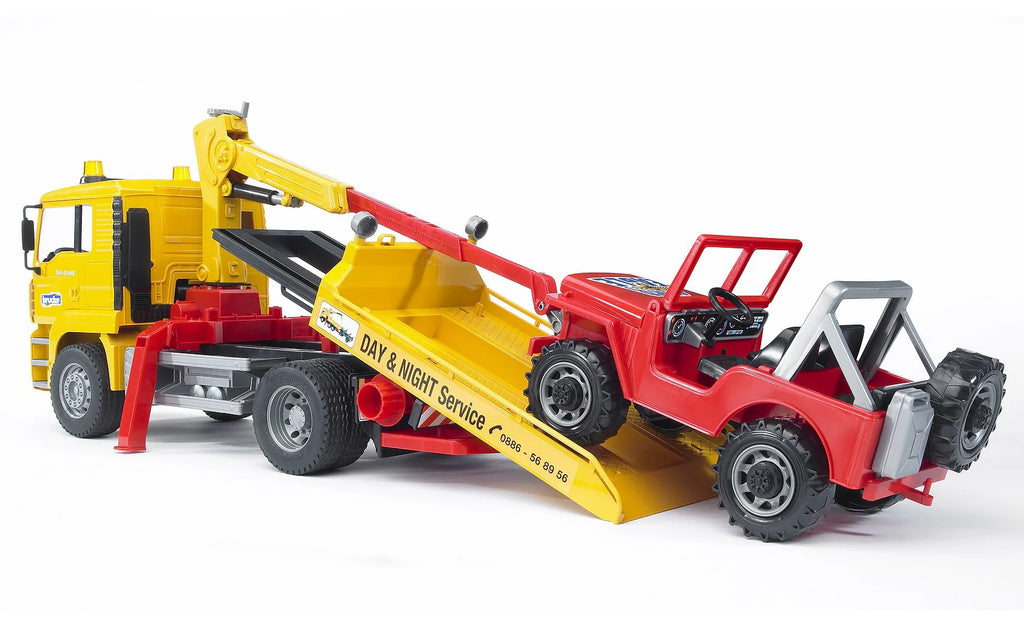 BRUDER MAN TGA Breakdown Truck with Cross-Country Vehicle - TOYBOX Toy Shop