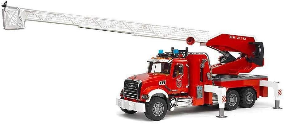 BRUDER Mack Granite Fire Engine with Slewing Ladder and Water Pump - TOYBOX Toy Shop