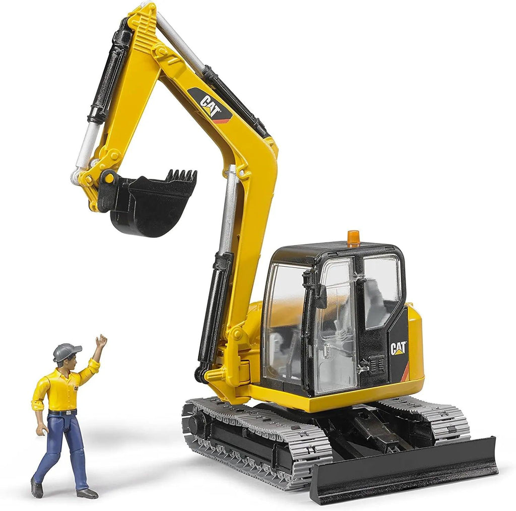 BRUDER Cat® Mini Excavator with Worker - TOYBOX Toy Shop