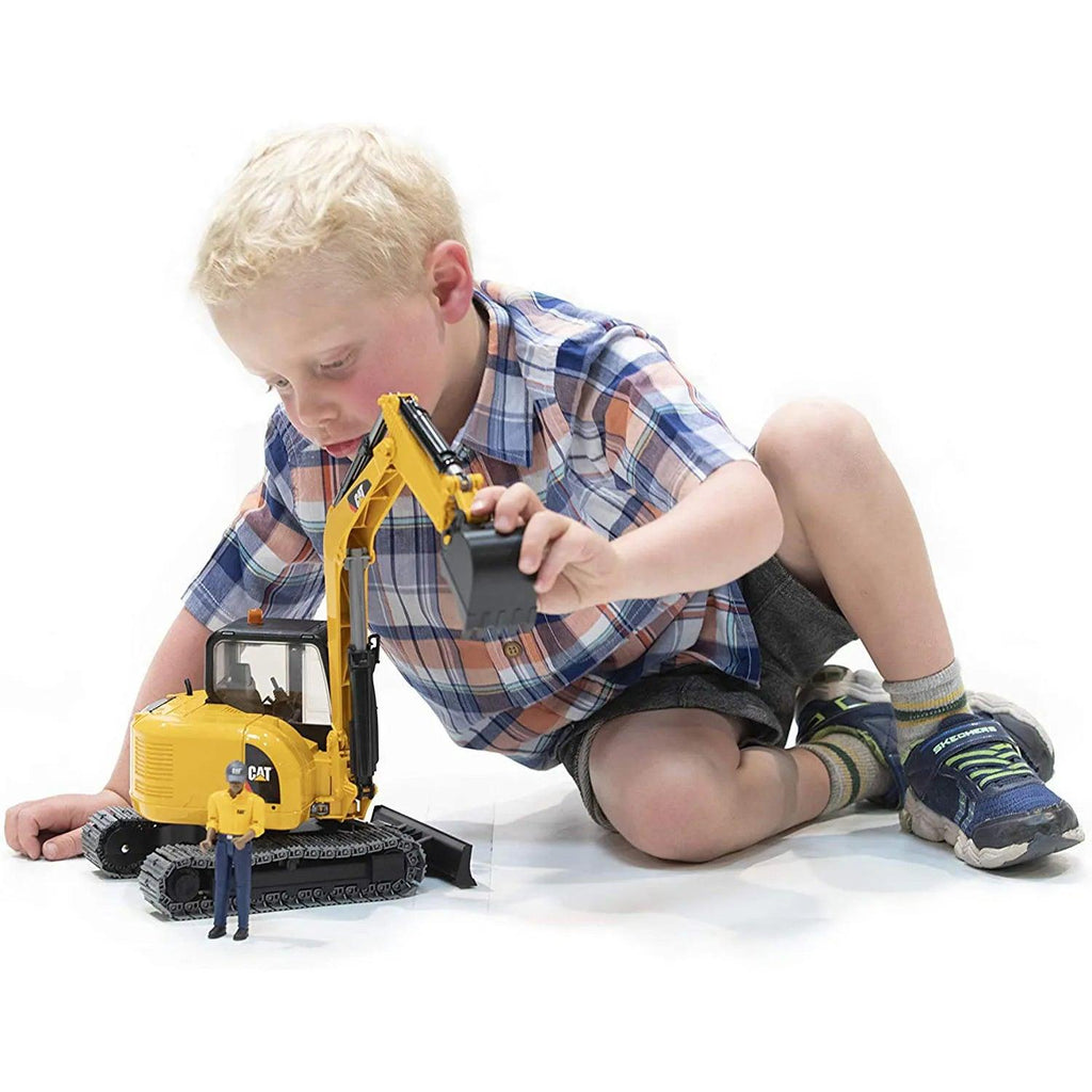 BRUDER Cat® Mini Excavator with Worker - TOYBOX Toy Shop