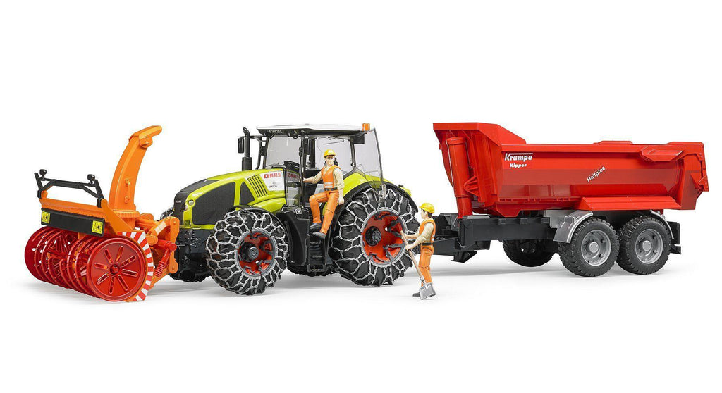 Bruder Claas Axion 950 with Snow Chains and Snowblower - TOYBOX Toy Shop