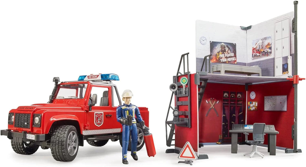 Bruder Land Rover Defender Station Wagon Fire Department - TOYBOX Toy Shop