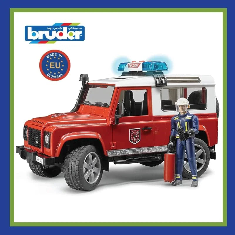 Bruder Land Rover Defender Station Wagon Fire Department - TOYBOX Toy Shop