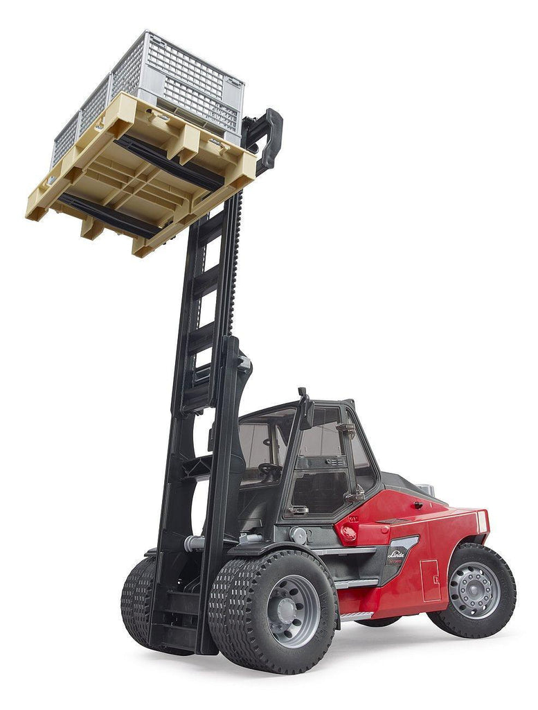 Bruder Linde HT160D Stacker with Pallet and Cages - TOYBOX Toy Shop