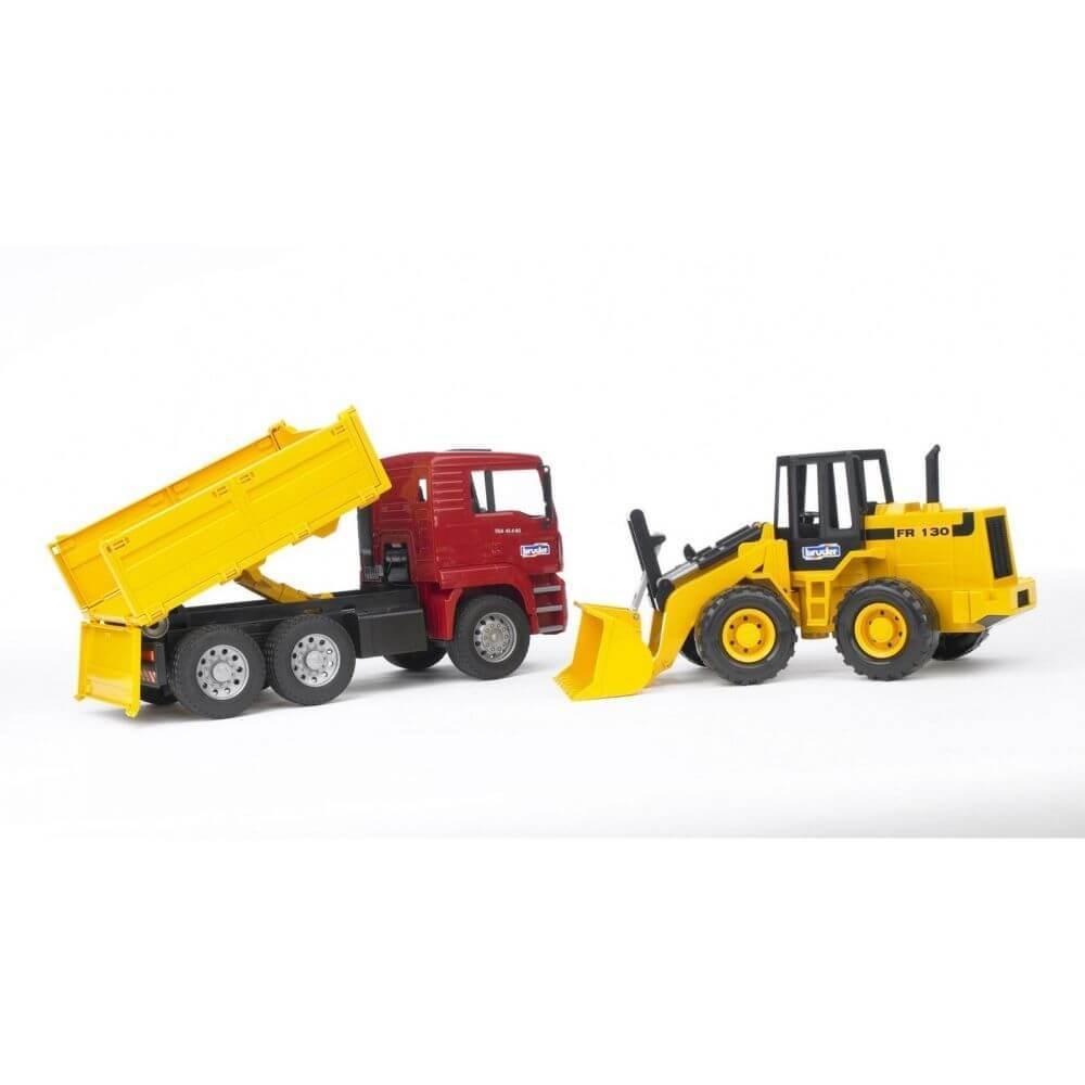 BRUDER MAN TGA Construction Truck With Road Loader - TOYBOX Toy Shop