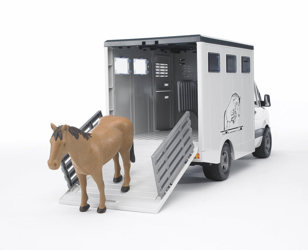 Bruder Mercedes Benz Sprinter Animal Transporter with 1 Horse - TOYBOX Toy Shop