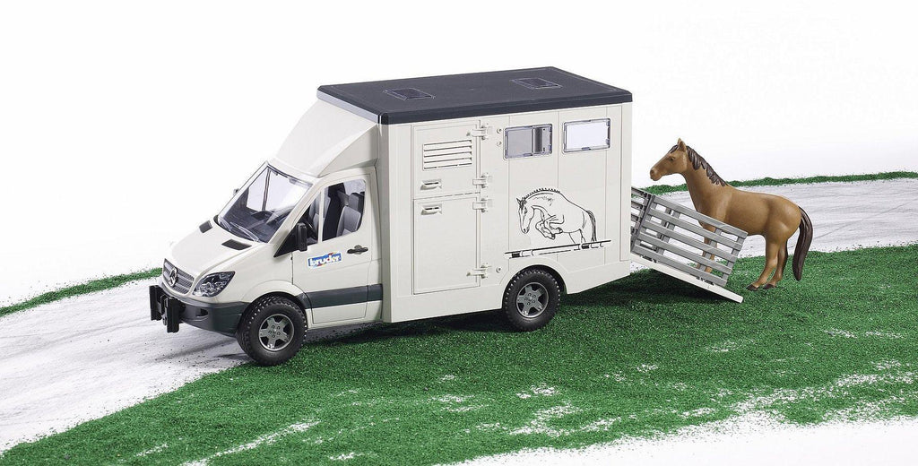 Bruder Mercedes Benz Sprinter Animal Transporter with 1 Horse - TOYBOX Toy Shop