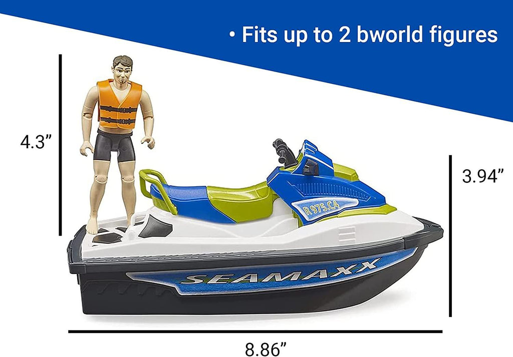 BRUDER Personal Watercraft Jet Ski including Rider - TOYBOX Toy Shop