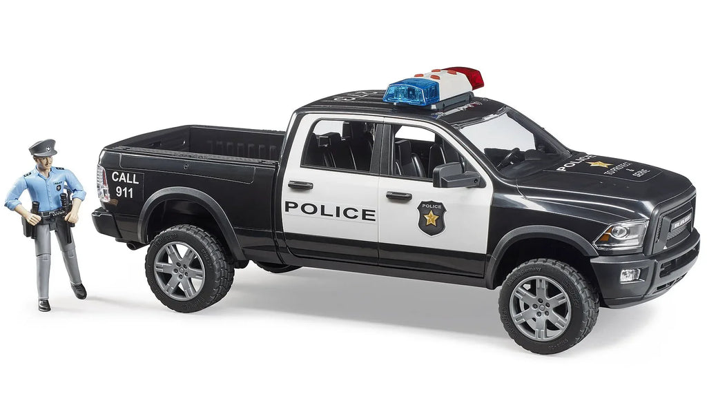 BRUDER RAM 2500 Police Pick-Up Truck with Police Officer - TOYBOX Toy Shop