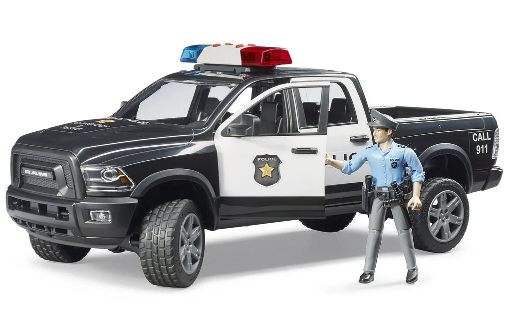 BRUDER RAM 2500 Police Pick-Up Truck with Police Officer - TOYBOX Toy Shop