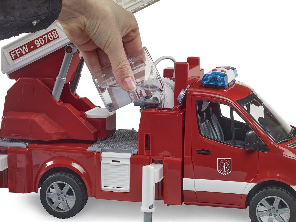 BRUDER Sprinter Fire Service With Turntable Ladder, Pump And Light & Sound Module - TOYBOX Toy Shop