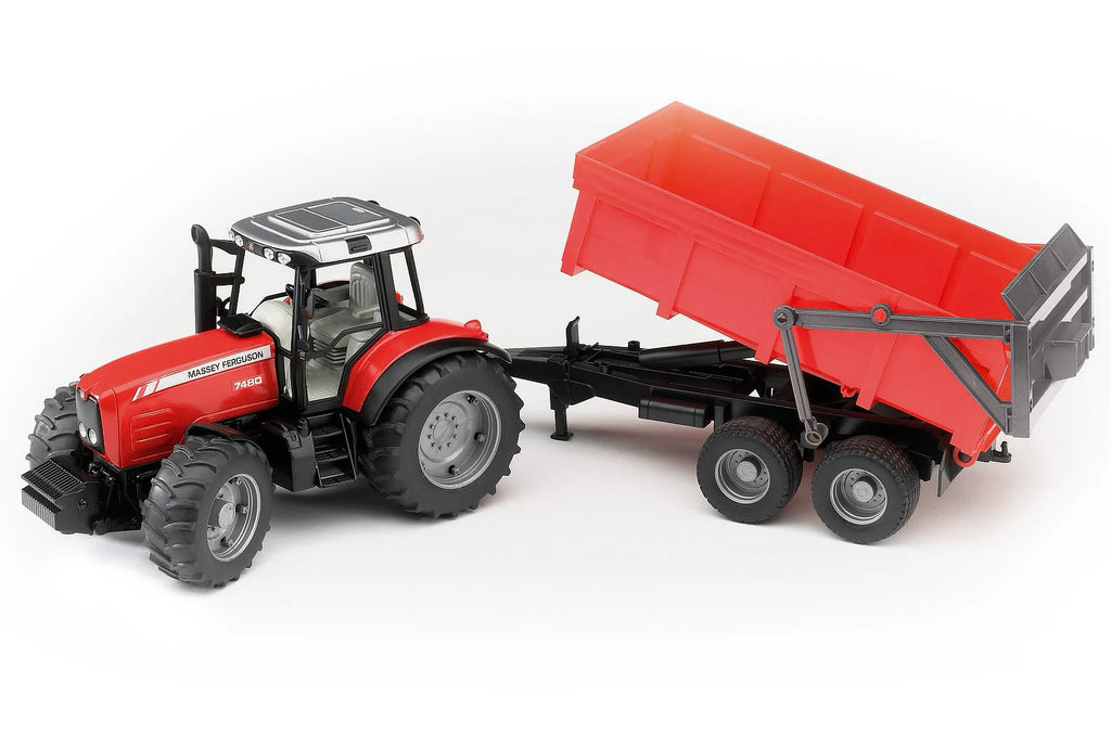 BRUDER Tractor Massey Ferguson 7480 with Tipping Trailer - TOYBOX Toy Shop