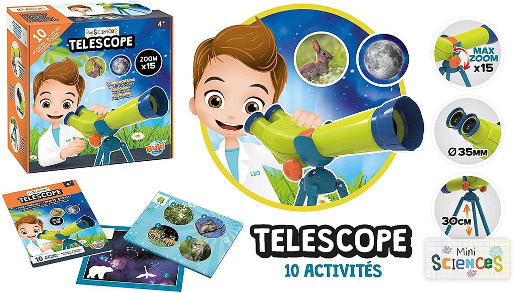 BUKI France 9004 Mini Sciences Telescope - TOYBOX Toy Shop