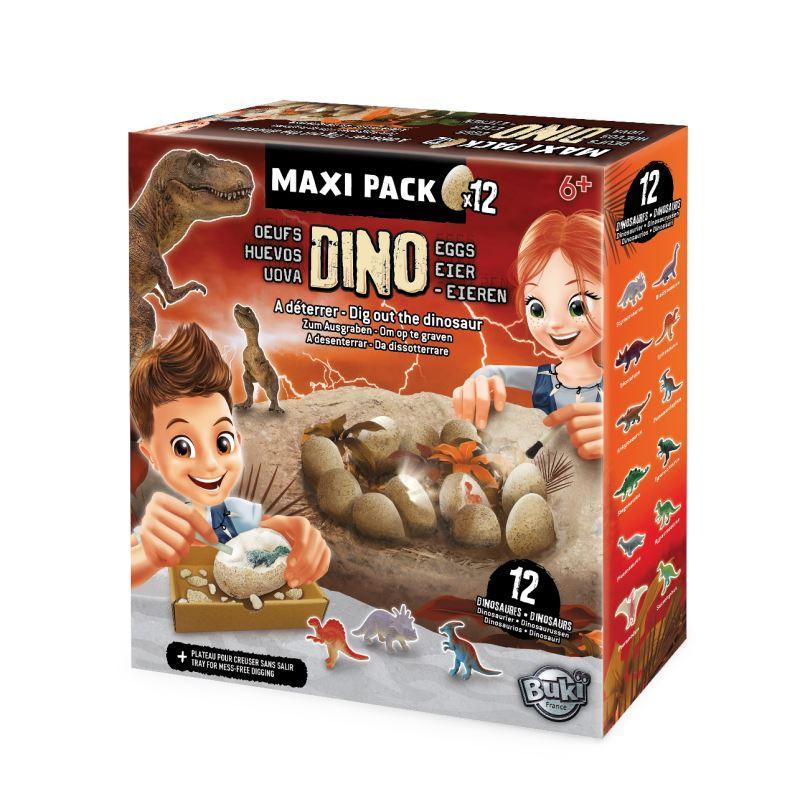 BUKI France Dino Mega Egg Maxi Pack x 12 - TOYBOX Toy Shop