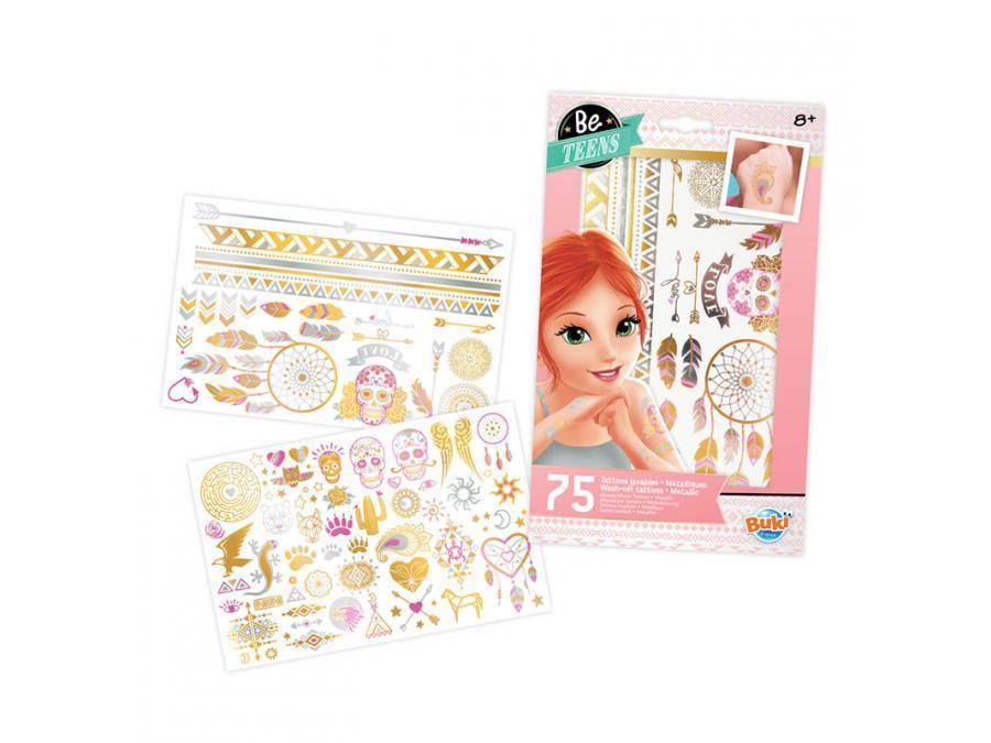 BUKI France TA001 - 75 Assorted Tattoos - TOYBOX Toy Shop